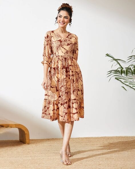 Buy Maroon Dresses for Women by Janasya Online