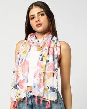 yousta Women Floral Print Scarf-picture-27