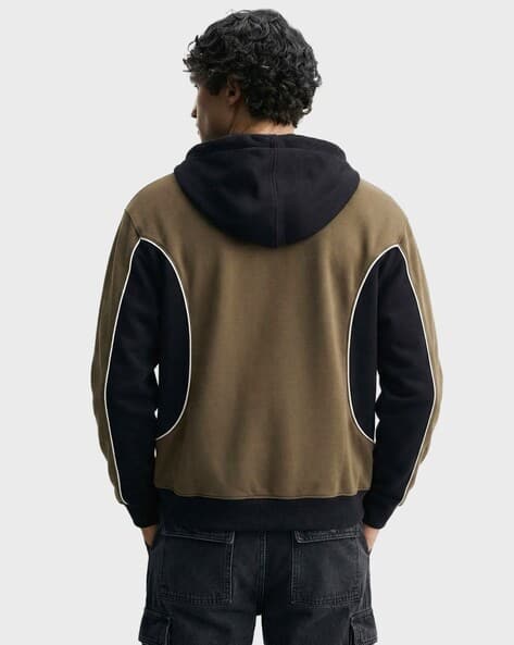 Men Colourblock Boxy Fit Hoodie - Image 2
