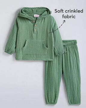 Boys Sweatshirt & Joggers Tracksuit Set with Kangaroo Pockets-image-10