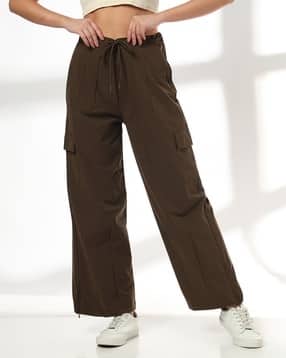 Women Regular Fit Utility Cargo Track Pants-image-13