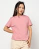YOUSTA Women Regular Fit Crew-Neck Cotton T-Shirt
