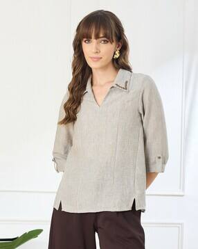 latin quarters Women Relaxed Fit Collar Neck Tunic-picture-27