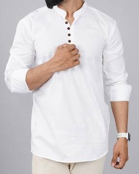royalscout Men Regular Fit Mandarin-Collar Short Kurta-picture-28