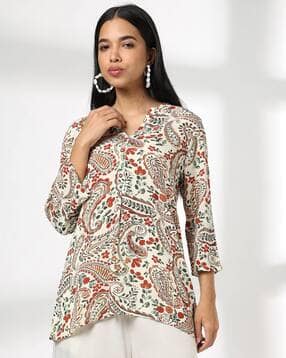Women Paisley Print A-Line Kurti-image-31