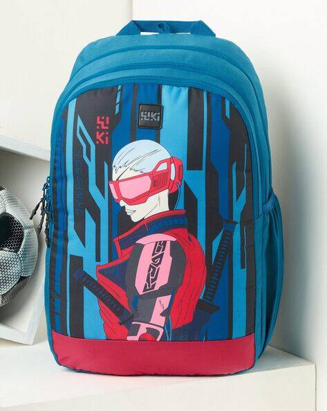 Wiki Men Printed Laptop Backpack with Shoulder Strap