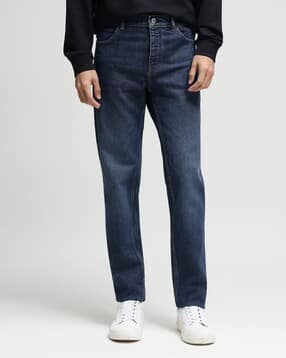 hugo blue Cotton Tapered Fit Jeans-picture-36