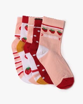 matchitt Girls Pack of 5 Printed Mid-Calf Length Socks-picture-31