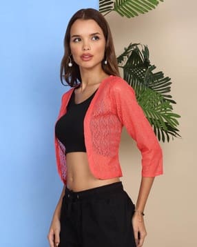 buda jeans co Women Lace Regular Fit Front Open Shrug-picture-16
