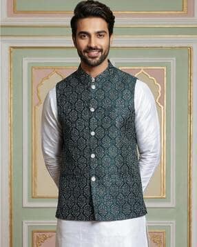 jompers Men Printed Nehru Jacket-picture-26