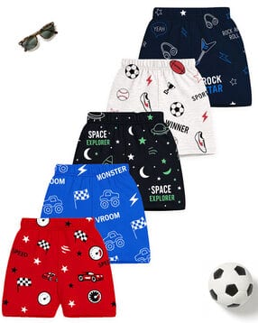 kuchipoo Boys Pack of 5 Printed Shorts-picture-32