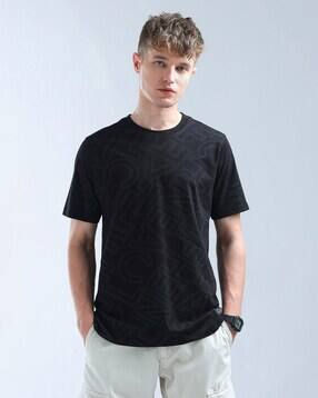 flying machine Men Printed Casual Round-Neck T-Shirt-picture-31