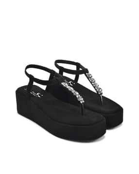 froh feet Women Embellished Chunky Heeled Sandals-picture-11