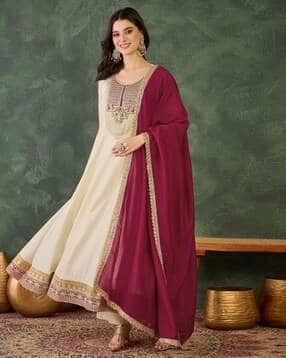 nyrika Women Embroidered 3-Piece Flared Kurta Set-picture-24