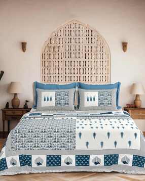 280 TC Floral Print King Size Bedsheet with Pillow Covers-image-26