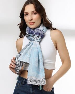 matchitt Women Printed Scarf with Tassels-picture-46
