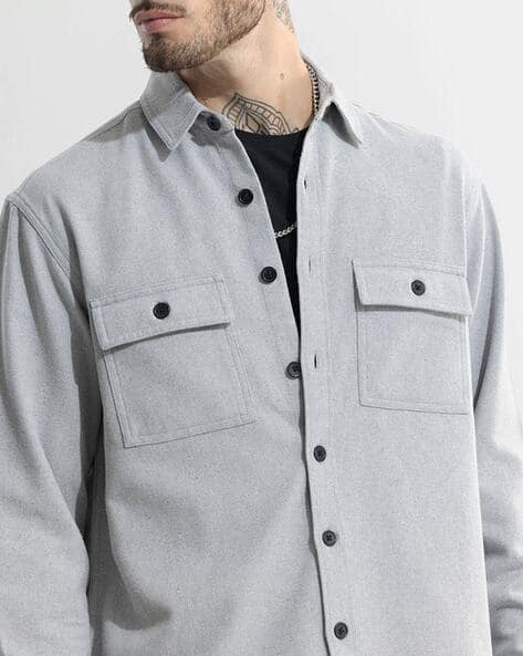 SNITCH Relaxed Fit Shirt with Flap Pockets - Image 5
