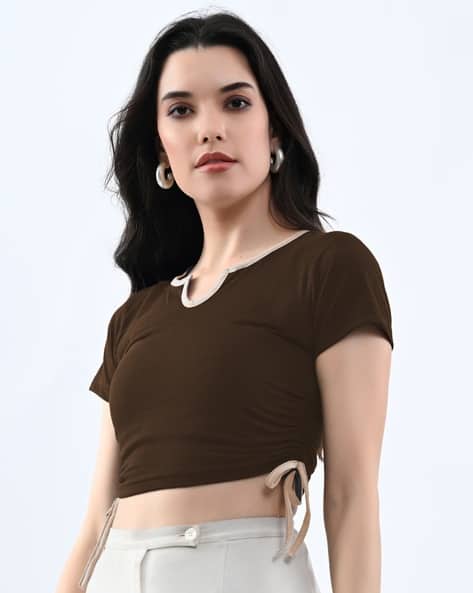 Buda Jeans Co Women Slim Fit Cropped Top