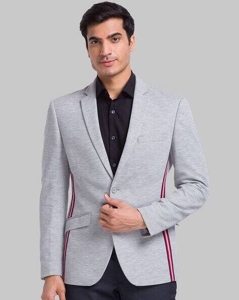 PARK AVENUE Men Heathered Active Slim Fit Single-Breasted Jacket