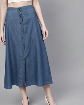 codaisy pro Women A-Line Skirt with Button Closure-picture-14