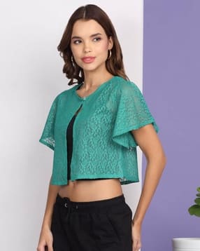 buda jeans co Women Lace Regular Fit Front Open Shrug-picture-12