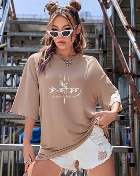 Buda Jeans Co Graphic Print Loose Fit Top