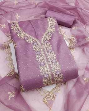 svaraa Women Embroidered 3-Piece Unstitched Dress Material-picture-23