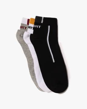 yousta Men Pack of 3 Ribbed Ankle-Length Socks-picture-25