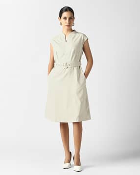 van heusen Women Shift Dress with Belt Accent-picture-21