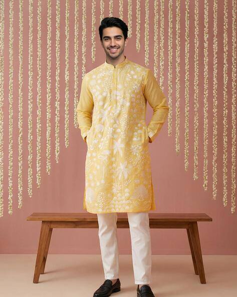 JOMPERS Men Regular Fit Kurta Pyjama Set