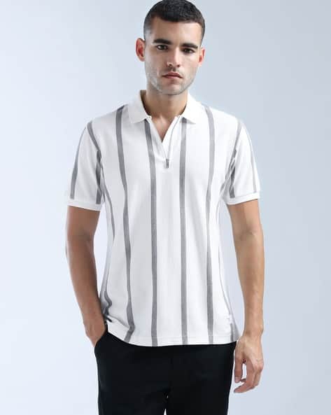 FLYING MACHINE Vertical Striped Essentials Polo Shirt