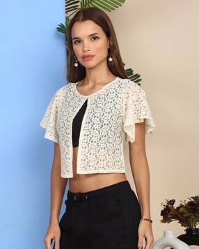 buda jeans co Women Lace Regular Fit Front Open Shrug-picture-36