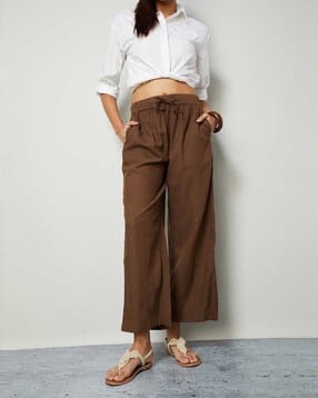 Women Straight Fit Mid-Rise Palazzos