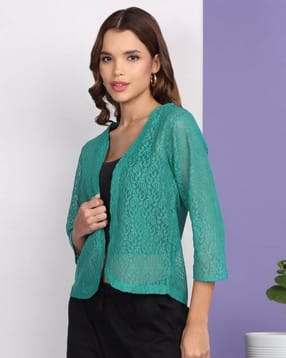 buda jeans co Women Lace Regular Fit Front Open Shrug-picture-10