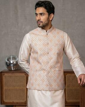 jompers loral Printed and Embroidered Nehru Jacket-picture-37