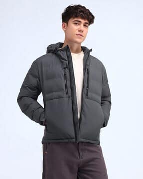 flying machine Regular Fit Solid Padded Jacket-picture-14