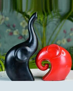 Set of 2 Resin Elephant Showpieces-image-25