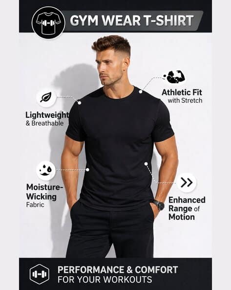 PARCEL YARD Men Regular Fit Cotton T-Shirt