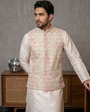 jompers loral Printed and Embroidered Nehru Jacket-picture-20