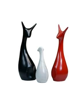 Set of 3 Cat Trio Resin Showpieces-image-30