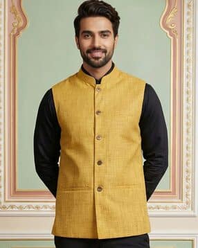 jompers Men Woven Design Nehru Jacket-picture-12