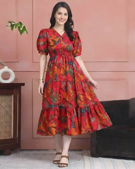 Revangi Women Fit and Flare Dress
