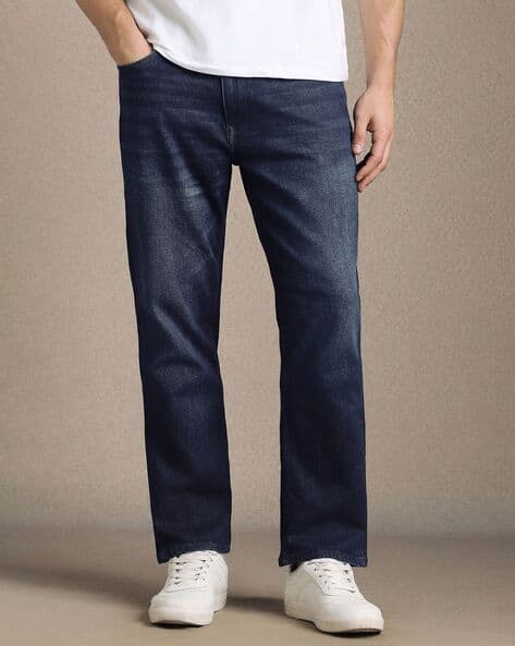 LOUIS PHILIPPE Men Mid Rise Straight Fit Jeans