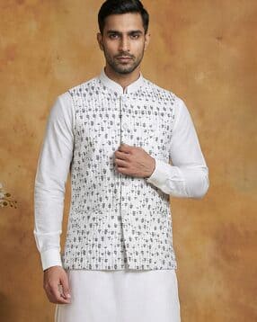 jompers Men Embroidered Nehru Jacket -picture-53
