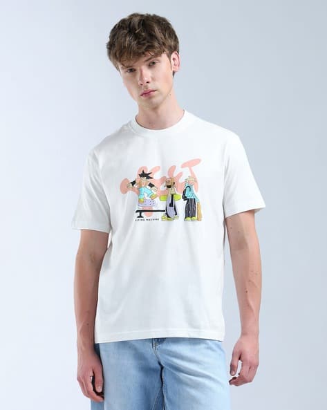 FLYING MACHINE Relaxed Fit Graphic Printed T-Shirt