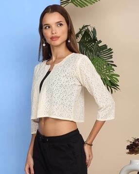 buda jeans co Women Lace Regular Fit Front Open Shrug-picture-32