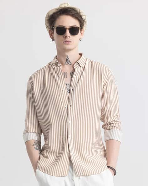 Men Slim Fit Button-Down-Collar Shirt deal from ajio Men Slim Fit Button-Down-Collar Shirt deal from ajio