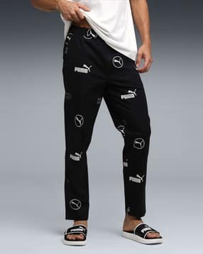 Mid Rise Straight Track Pants-image-11