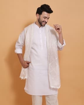Men Embellished Stole with Tassels-image-19