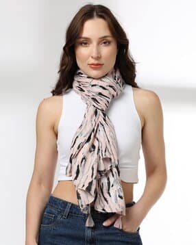 matchitt Women Printed Scarf with Tassels-picture-40